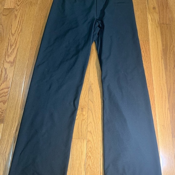 Nike Dri-Fit Front Zip Pants Women's Large Black Stretch Leggings Mid Rise - Picture 5 of 9